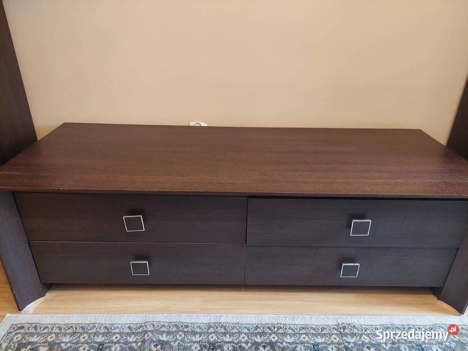 Komplet mebli 8 elementów ciemny orzech Meble do salonu Warszawa