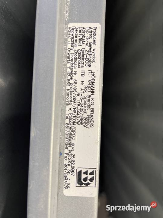 Drzwi techniczne Hormann 90 z futryna Metalowe sprzedam