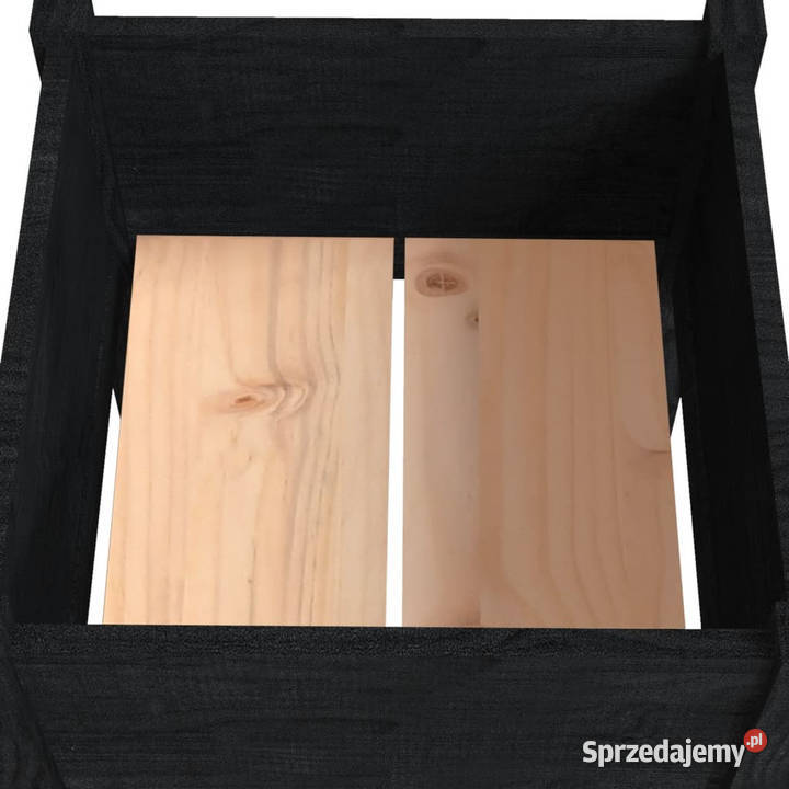 Donice ogrodowe 2 czarne 50x50x70 drewno sosnowe Donice Ogród