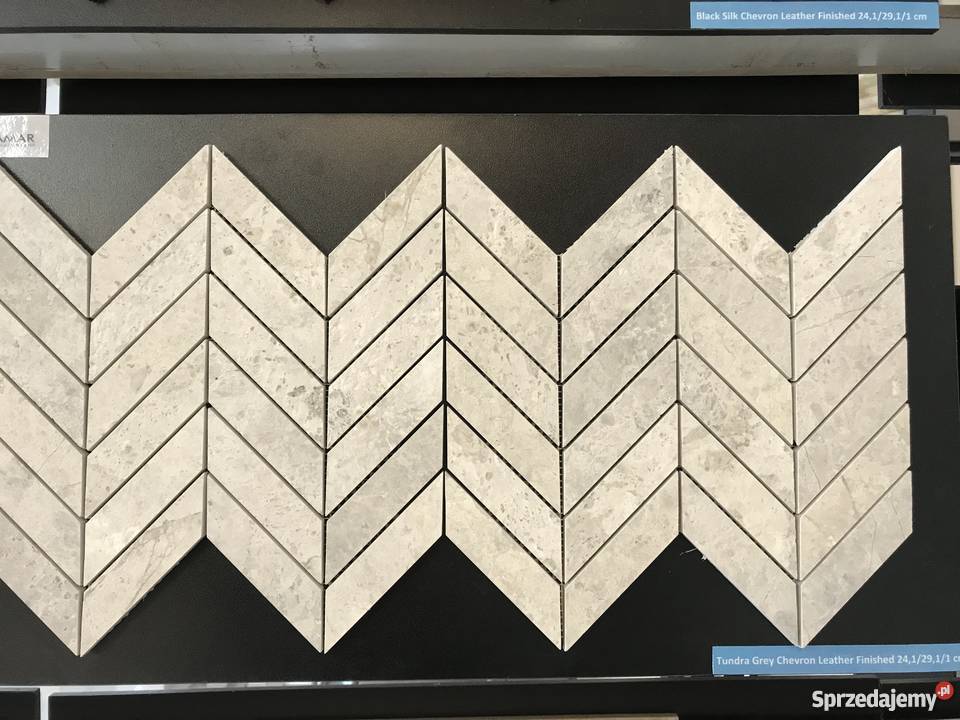 Mozaiki z marmurów Chevron LilacTundraBlack Silk mazowieckie Raszyn