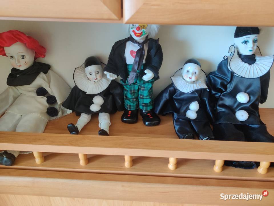Lalki porcelitowe arlekinki clown vintage Myszków