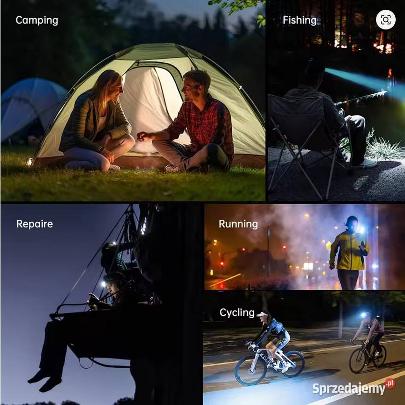 Latarka czołowa Sofirn HS42 2100 lm USBC mocna Sport i Wypoczynek