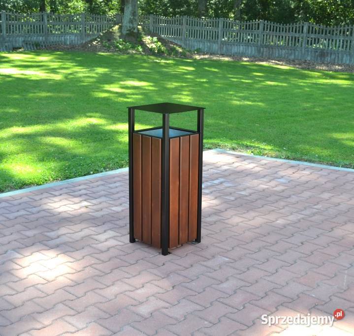 Kosz uliczny parkowy miejski z daszkiem 50l Pozostałe Kraków