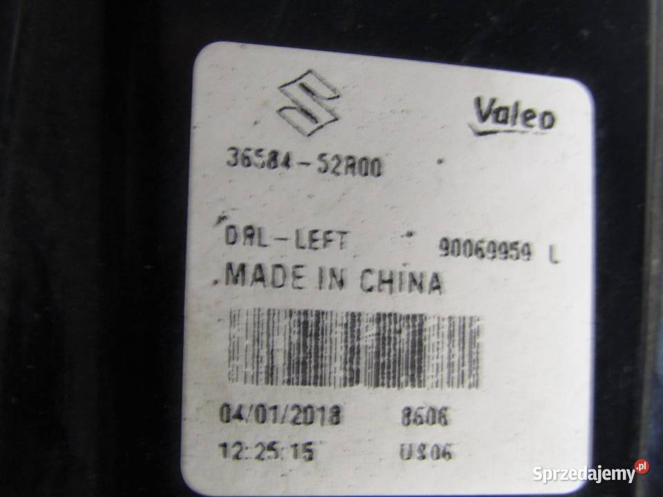 LAMPA HALOGEN LEWY PRZÓD LED DRL SUZUKI SWIFT VI osobowe