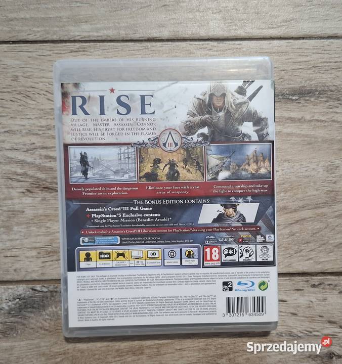 Gra Assassins Creed III 3 3 PlayStation 3 Żuromin