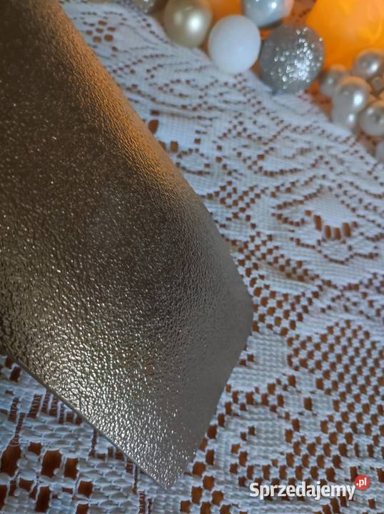 talerz podstawka patera misa srebrna brokatowa