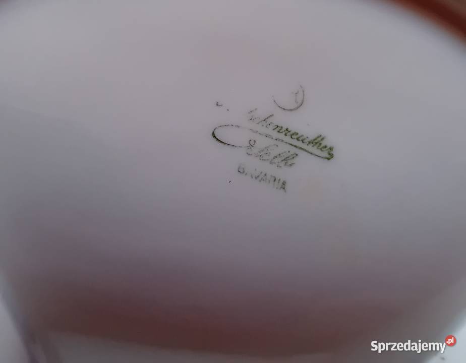 Secesyjny porcelanowy kabarfet Hutschenreuther Porcelana i szkło
