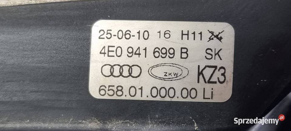 HALOGEN LEWY AUDI S8 D3 4E0941699B kujawsko-pomorskie Lipno sprzedam