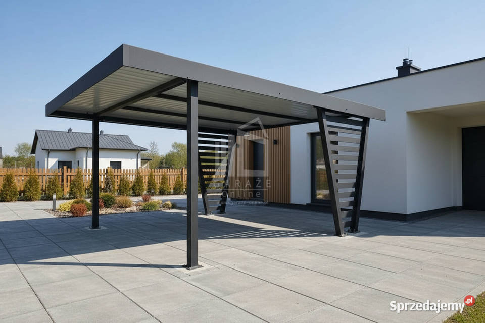 Carport V PREMIUM 4x5m Wypełnienie panelami śląskie Jastrzębie-Zdrój