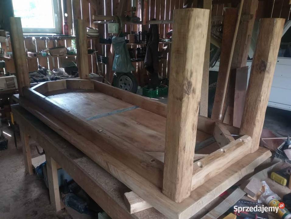 MONUMENTALNY STÓŁ DĘBOWY Mieszałki