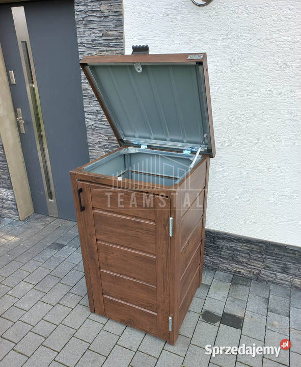 Zabudowa kosza na śmieci 60x65x110 1x120L ciemny warmińsko-mazurskie Braniewo