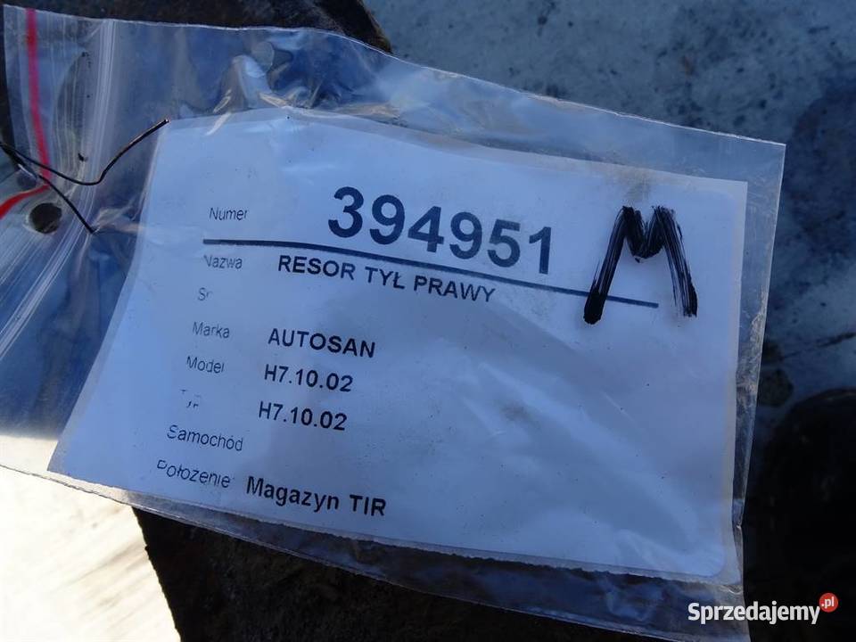 RESOR TYŁ PRAWY AUTOSAN PIÓRO TYLNY PRAWA ciężarowe