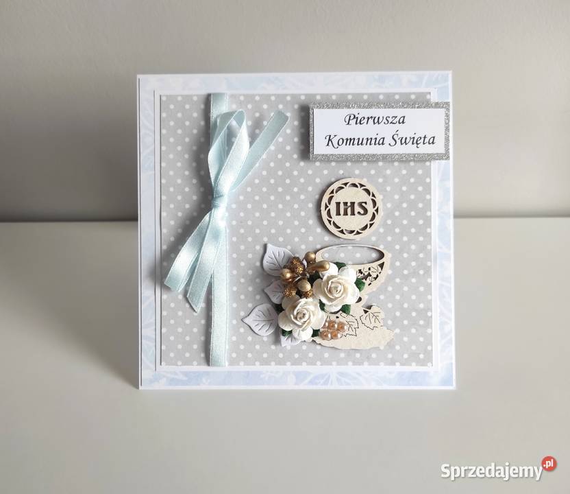 Kartka na Komunię Świętą ręcznie robiona Łódź sprzedam