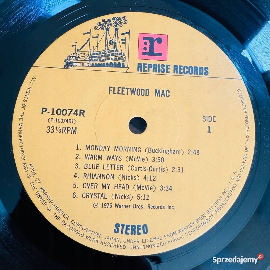 Fleetwood Mac Fleetwood Mac EXEX Japan LP 1975 rock