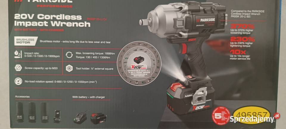 PARKSIDE PERFORMANCE Akumulatorowy klucz udarowy Ełk sprzedam