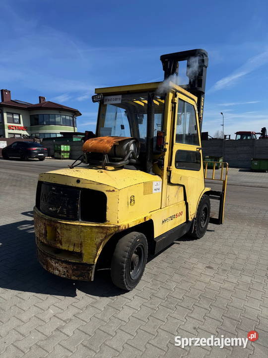 wózek widłowy HYSTER H500XM 5000 przesuw kabina gaz Działoszyn sprzedam