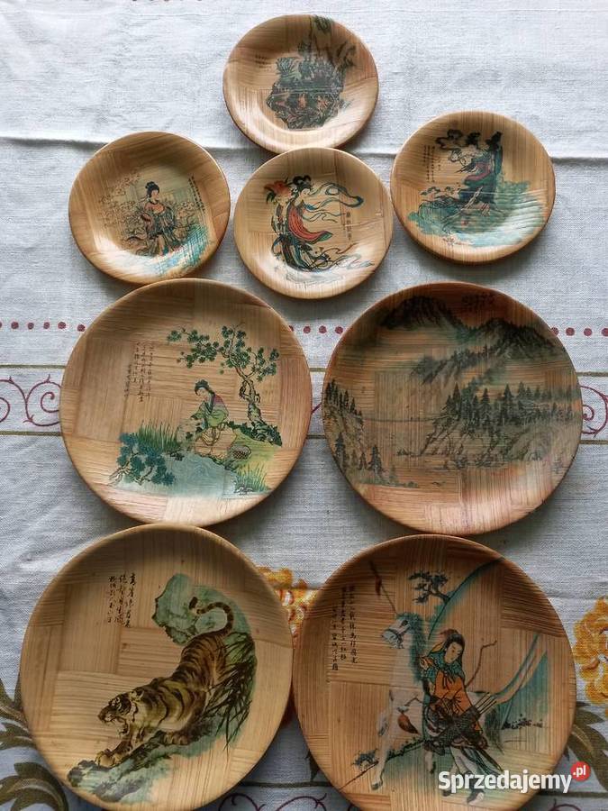 Bambusowe talerze Tajwan Łomża sprzedam
