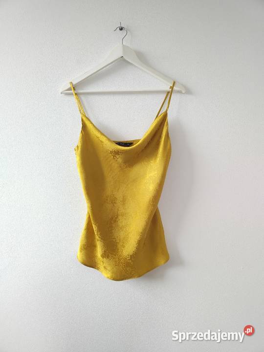 Żółta bluzka koszulka Wiskoza Nowa 38 Vintage Jasło