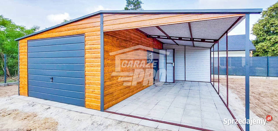 Garaż Blaszany 4x6m Wiata 4x6m Brama Uchylna 24m2
