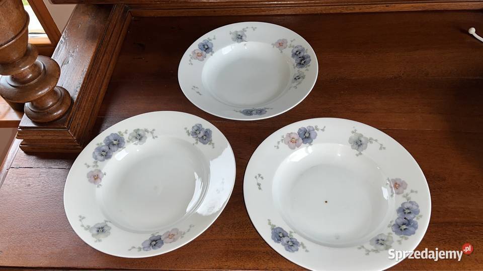 Talerz do zupy Bratki Rosenthal Bavaria Thomas Gdańsk