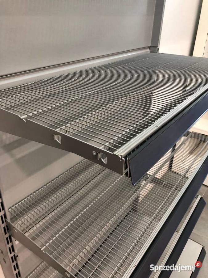 Regał sklepowy metalowy przyścienny siatkowy Ostrołęka