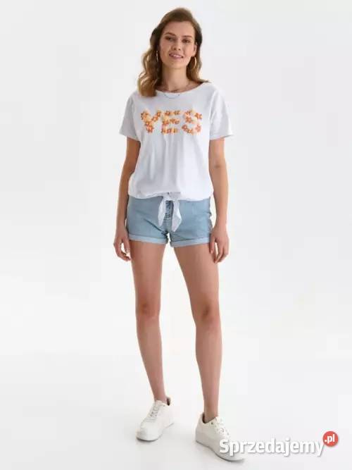 biały tshirt z nadrukiem Drywash