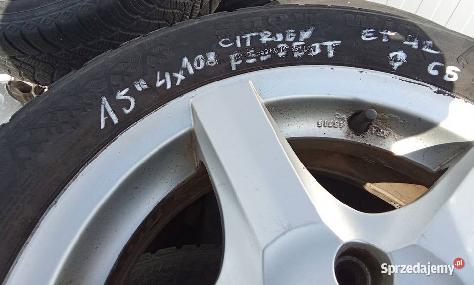ALUFELGI ENZO 15 4x108 CITROEN PEUGEOT SKUP AUT wielkopolskie Wągrowiec sprzedam