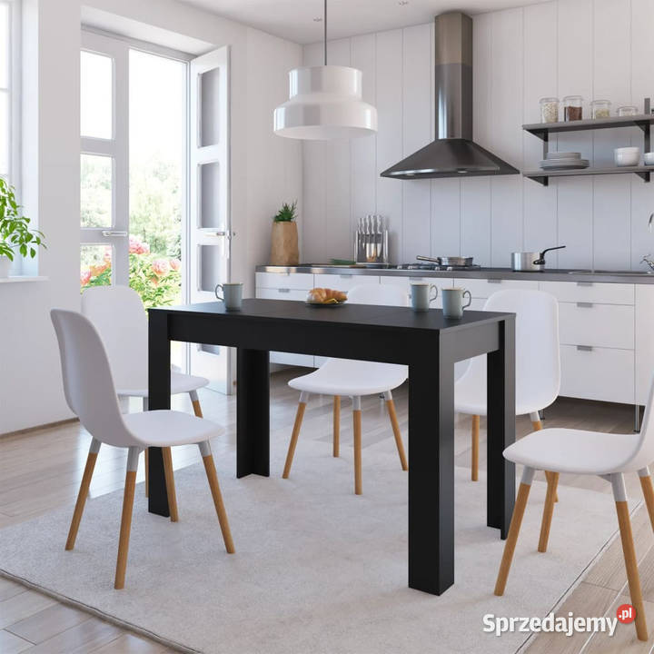 Stół jadalniany czarny 120x60x76 materiał mazowieckie Warszawa