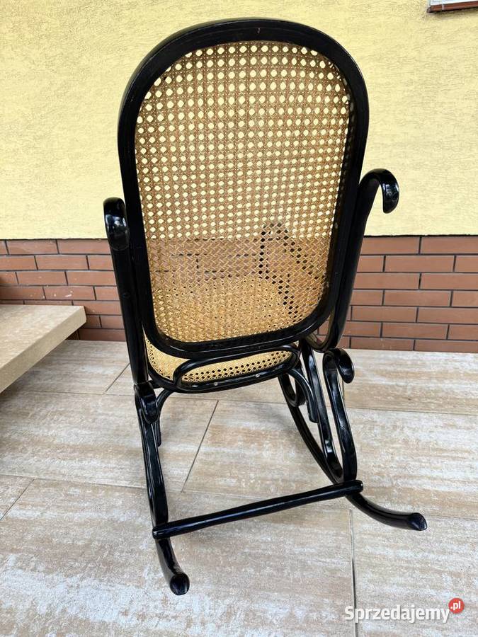 Fotel bujany drewniany z rafią bujak na Garwolin sprzedam