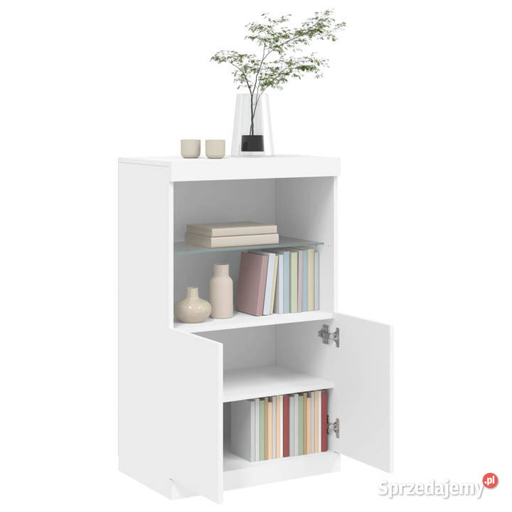 Szafka z oświetleniem LED biała 605x37x100 Warszawa