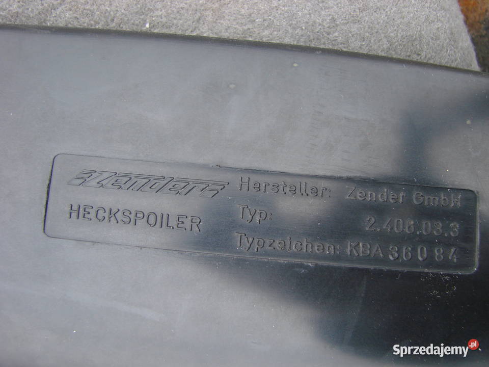 Opel Kadett E spojler klapy ZENDER NOWY ORG Części samochodowe Mielec