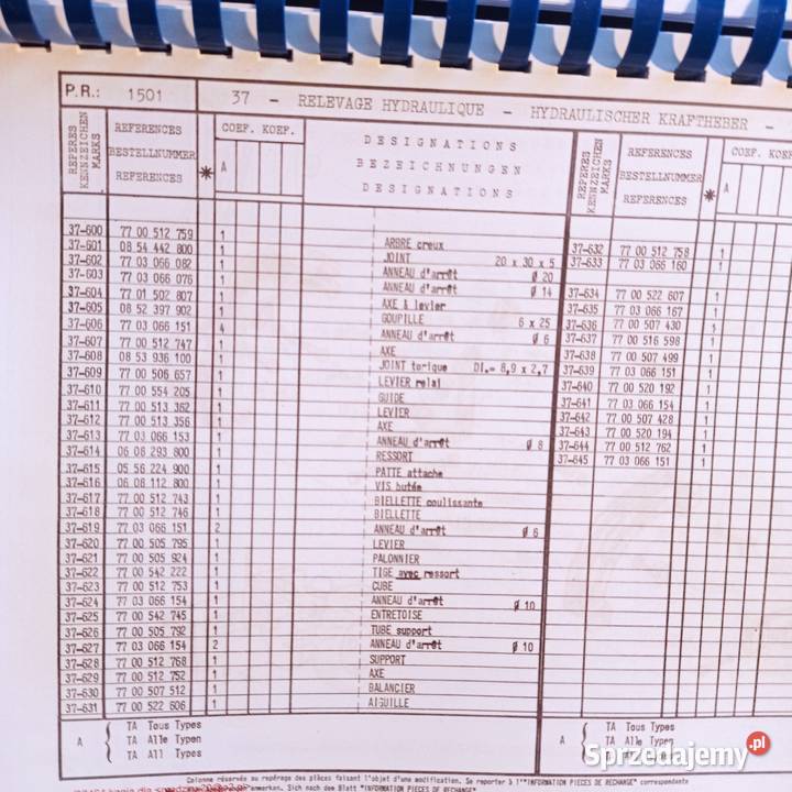 Katalog Części RENAULT 7464 A 4 PDF Kamień Pomorski