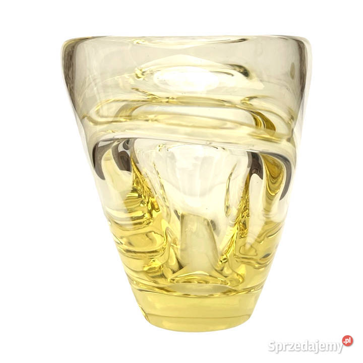 Szklany wazon proj M Klingera elezn Brod Sklo Warszawa