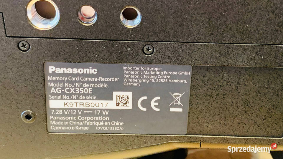 PANASONIC AGCX350E Profesjonalna kamera cyfrowa mazowieckie Warszawa
