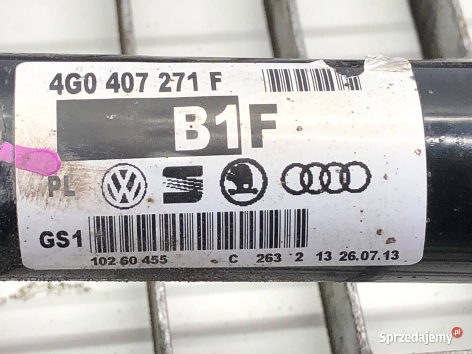 PÓŁOŚ LEWY PRZÓD AUDI A6 C7 4G0407271F 30 204 osobowe