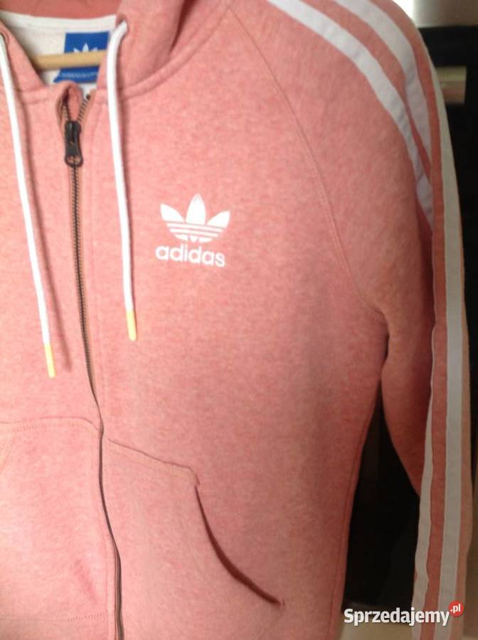 Bluza z Kapturem Damska ADIDAS XS Pudrowy Róż Nowa Sól