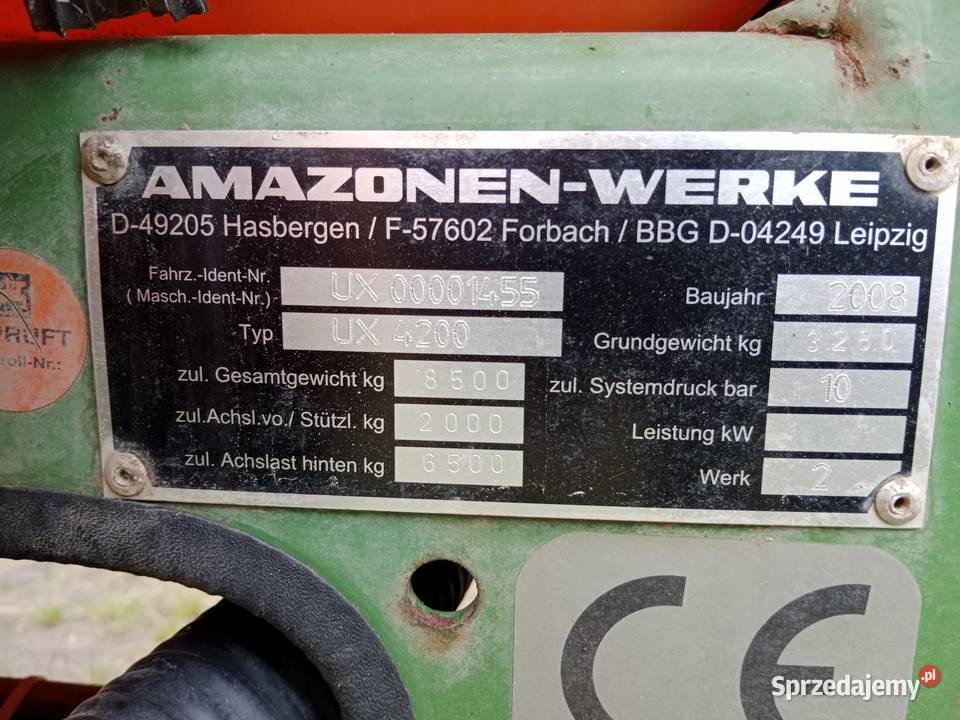 Opryskiwacz Amazone UX 4200 Special wielkopolskie Kaleje