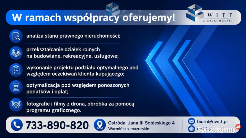 Działka 5001m2 Ostróda prąd