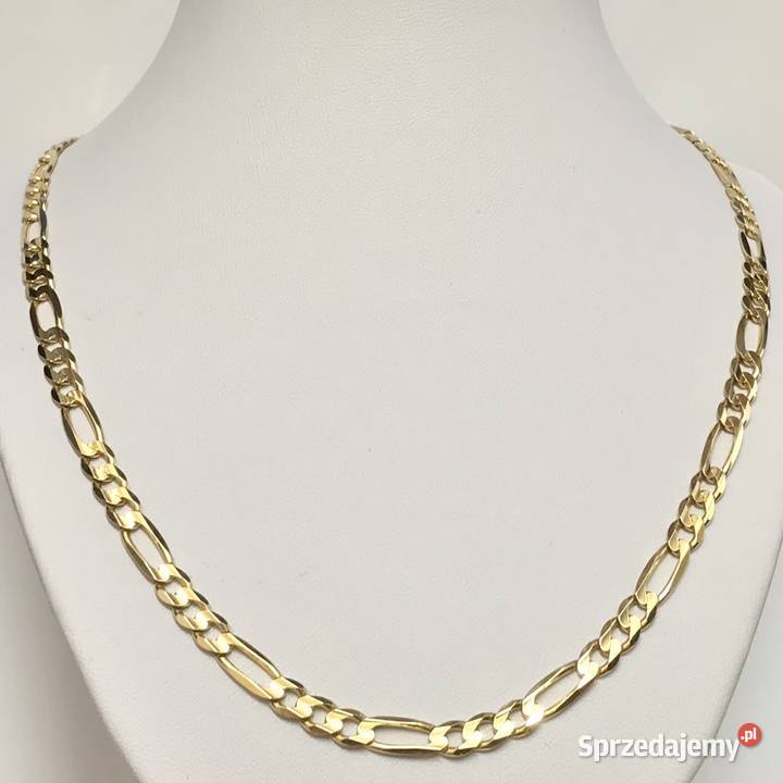 Złoty ŁAŃCUSZEK męski 14K cudowny FIGARO 56 mazowieckie Warszawa