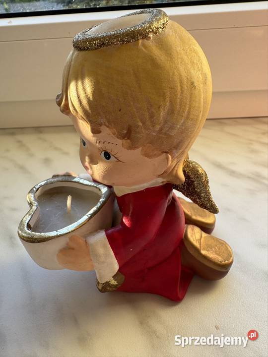 Aniołek świeca pamiątka PRL vintage lata 70te Pozostałe