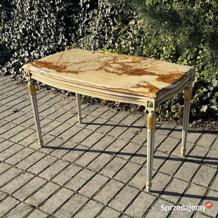 ARTexpert Stół stolik kawowy kamienny blat onyks