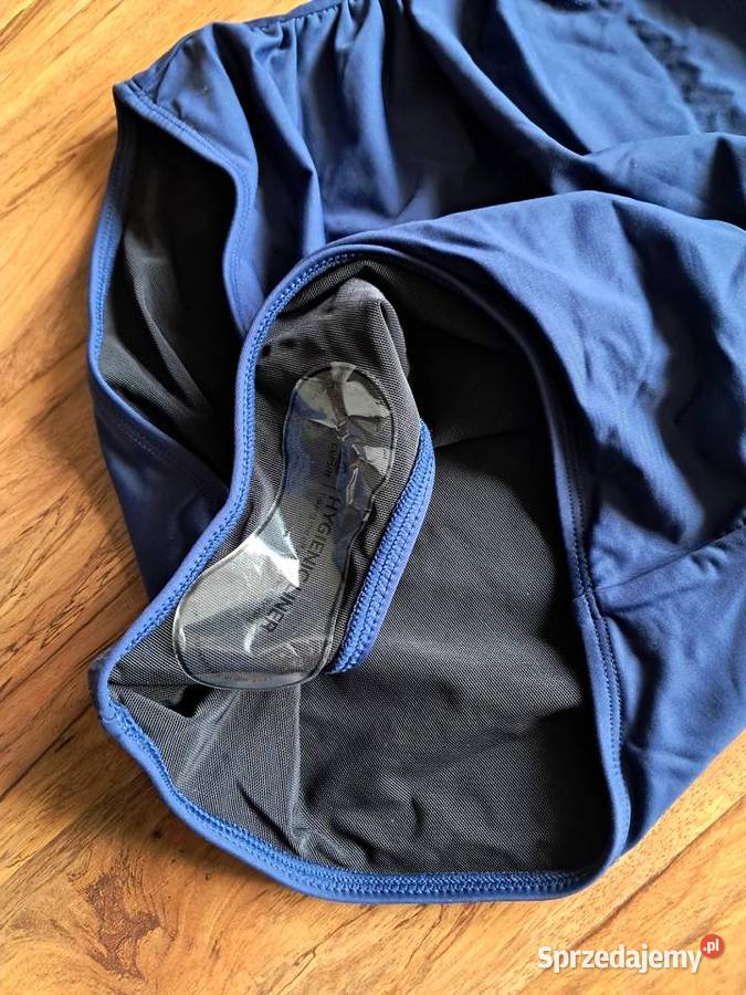 nowy jednoczęściowy granatowy strój kąpielowy