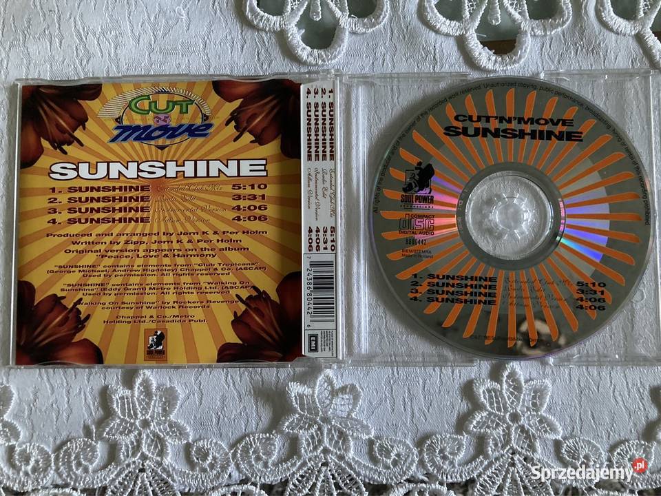 Płyta CD Single Cut N Move Sunshine Lata 90 Płyty i kasety Czerwionka-Leszczyny