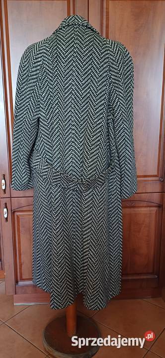 Płaszcz damski 100 wełna Pepitka Warszawa