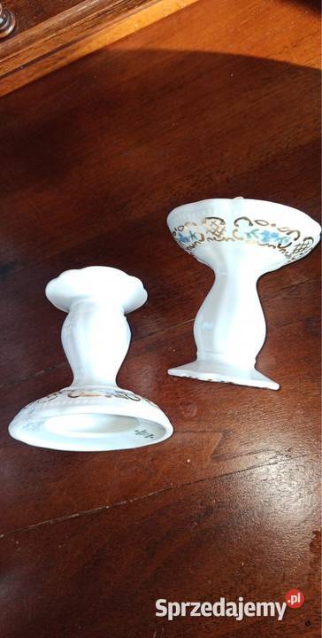 Niezapominajki Świecznik Seltman Weiden Bavaria Porcelana i szkło Gdańsk