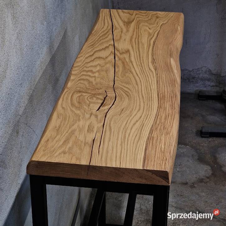 Lampa loft belka deska dębowa retro wisząca Bartoszyce