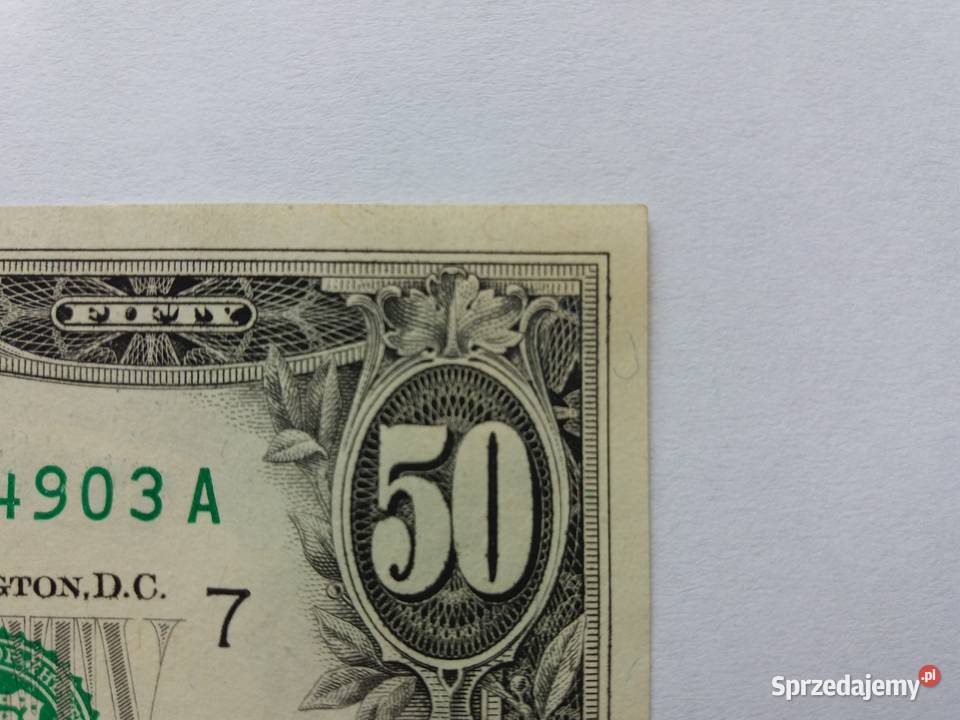 Banknot 50 dolarów USA 1990 śląskie Zawiercie