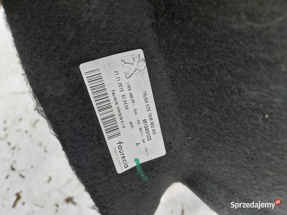 PEUGEOT 508 II Boczek tapicerka bagażnika tył Tapicerki samochodowe sprzedam