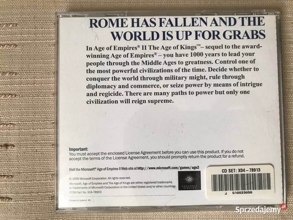 Oryginalna gra Age of Empires II wydanie z 1999r Opole sprzedam