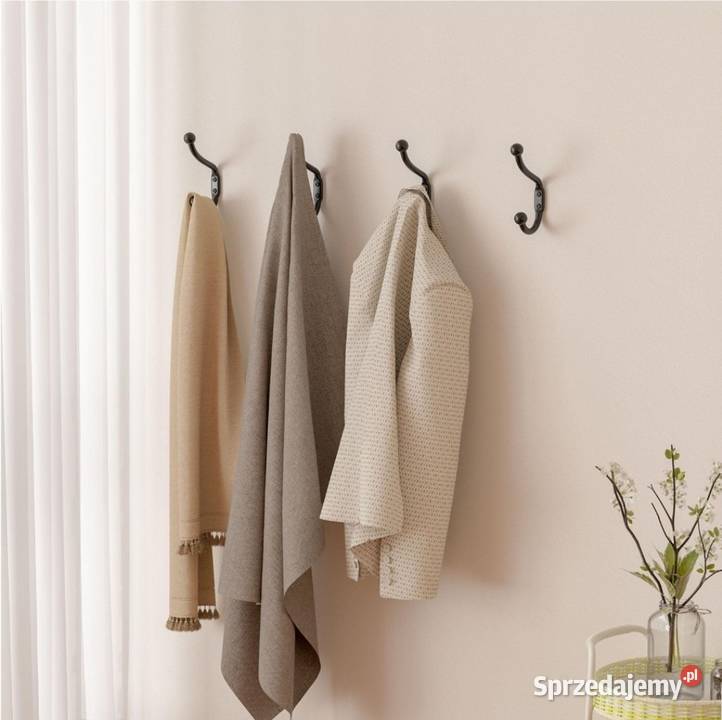 10x Wieszaki na ubrania ścienny klucze kurtki do Domaszczyn